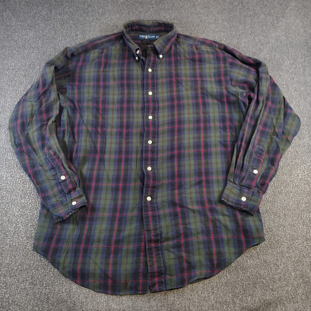 Ralph Lauren polo button up plaid medium mens